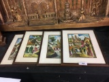 4 Pieces Of Southwest Watercolor Signed Paintings