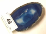 Large Slice of Crystal Geode Blue 4 1/2