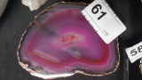 Thick Slice of Crystal Geode Pink 4