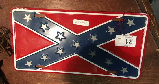 Metal Confederate Novelty License Plate