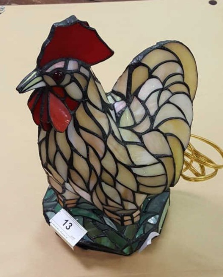 Stain Glass Rooster Night Light w/ Box
