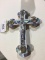 Jerusalem Souvenir Cross w/ Abalone & Stones,