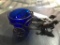 Horse Drawn Cart  / Cobalt  Salt Cellar