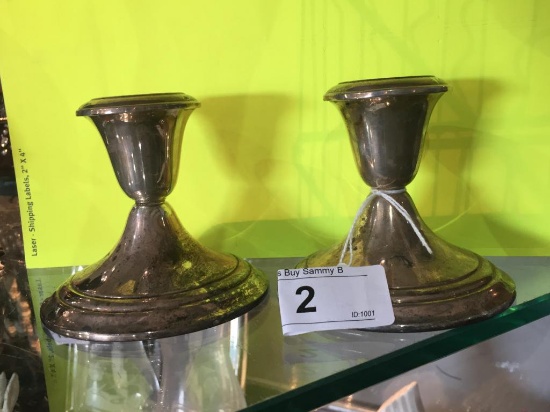 Gorham Silver Weighted Candle Sticks