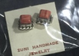 Sterling Silver Zuni Handmade Earrings