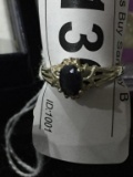 Sterling Ring w/ Sapphire Stone sz  8