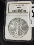 2008 1oz .999 MS69 Silver Eagle $1 Dollar Coin NGC