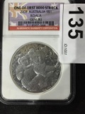 2008 NGC .999 1oz  Graded Coin, Australia $1