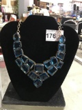 Sterling Silver w/ Blue Stone Necklace