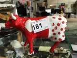 2000 Cow Parade - Red Cow w/ Hearts & High