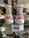 Pepsi Cola S&P Glass Shakers 4 1/2