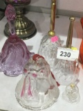 3 Glass Collector Bells
