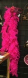 Pink Feather Boa and Pink Face Mask