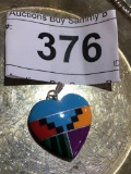 Handmade Zuni Heart Pendant