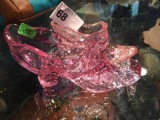 2 Pink Glass Shoes