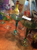 8 Rainbow Colored Champagne Glasses