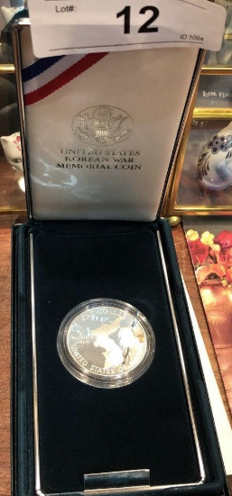 1991  .999 Silver Dollar,US Mint Korean War w/ COA