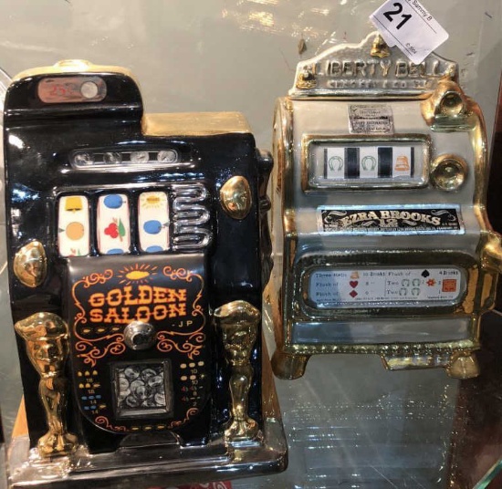 Liberty Bell Slot Machine Decanter & Golden Saloon