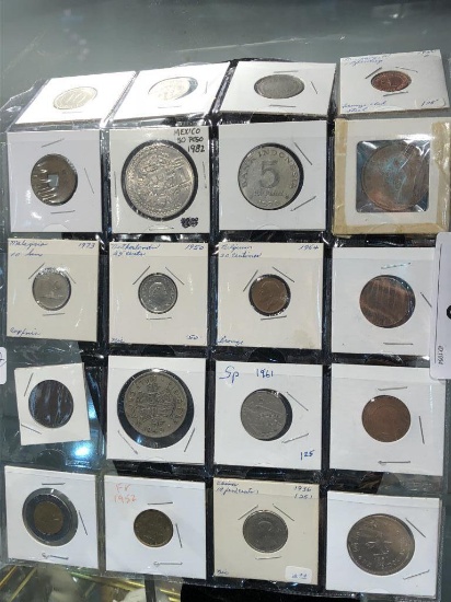 Sheet of Collectable Foreign Coins