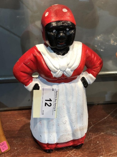 Cast Iron Aunt Jemima No Open Bank   10 1/4" T