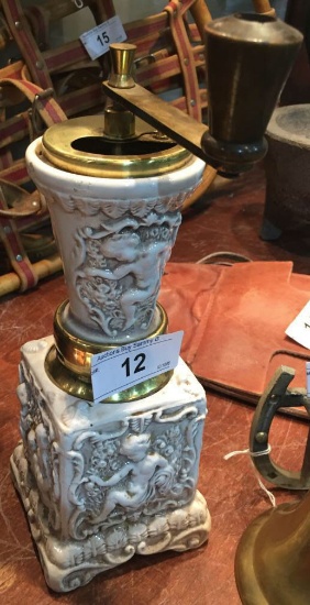 Ceramic & Brass Coffee Grinder made in Italy