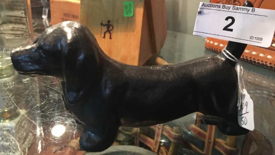 Cast Iron Dachshund Dog 7" Long