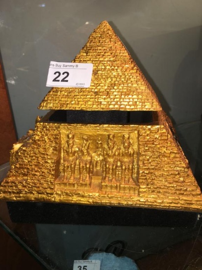 Gold colored Pyramid box