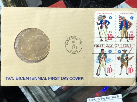 1975 Bicentennial First Day Cover & Token