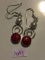 Sterling Silver Ruby Stone Earrings