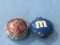 Small Round Pill Box and 1 M&M Box