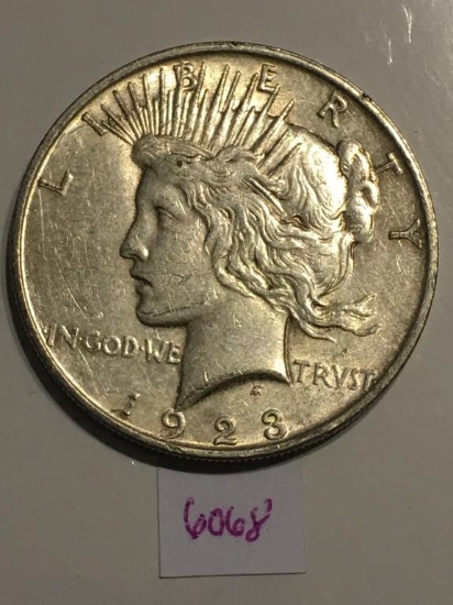 1923 D Silver Peace $1 Dollar Coin