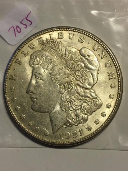 1921 S  Silver Morgan Dollar $1 Coin