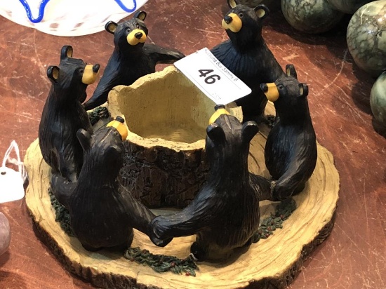 6 Bears in a Circle Candle Holder "Bear Foot"