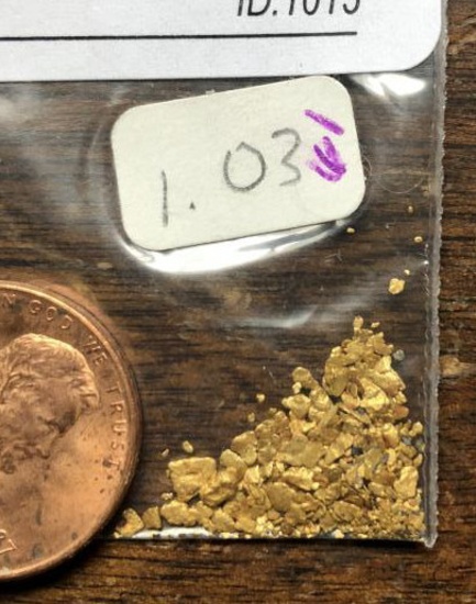 1.03 Grams Natural Gold Nuggets/Flakes