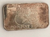 .999 1 oz Silver Bar, International Trade Unit