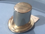 Silver Metal Bottle Opener Top Hat Made in Italy