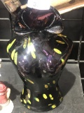 Handblown glass bust form vase, Puntil on bottom