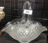 Vintage glass decorative basket