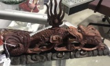 Carved dragon motif art Piece,repaired