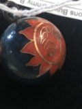 Inlaid stone, Sun and stars Pendant