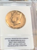 2017 D 24K enriched Kennedy half-dollar, Slabbed