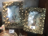 2 Dragon Skull Picture Frames