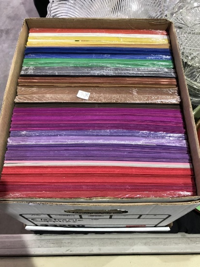 assortment of new colored paper