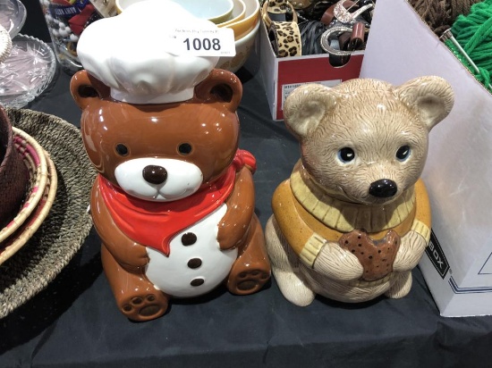 2 bear cookie jars