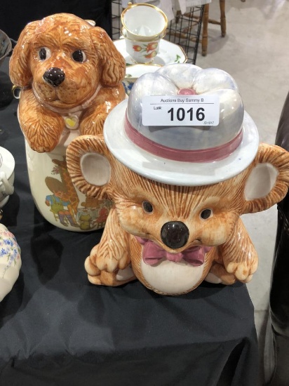 dog & koala cookie jars