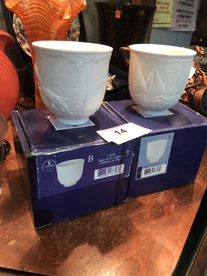 2 Lladro Collectors Society Cups w/ Boxes