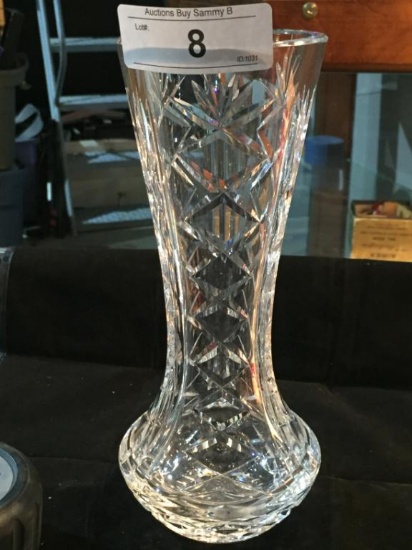 Waterford Stamped Crystal Vase 10" Tall