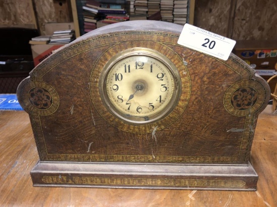 antique clock, minute hand damaged