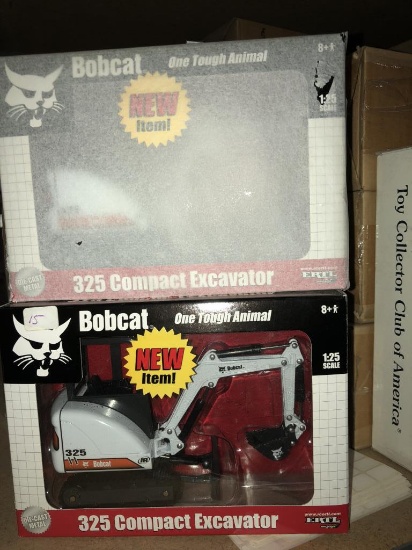 (2)  Die Cast Bobcat Excavator Toys High Bidder Will be 2 x $