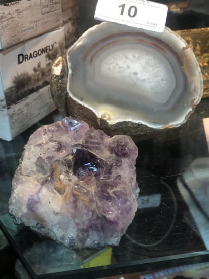 Piece of Amethyst and Half Geode Crystal #89